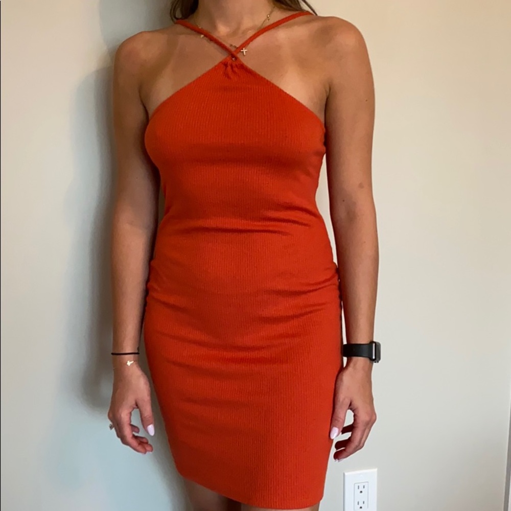 Ribbed Knit Slip Dress